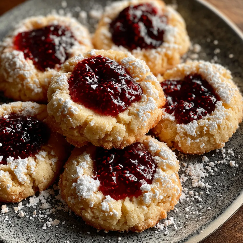 Classic Thumbprint Cookies with Raspberry Jam Filling – Food Recipe Usa
